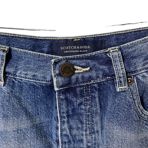 Scotch & Soda Cuffed Women Button Fly Jean Shorts 28 Festival Retro Grunge Y2K - Picture 11 of 15